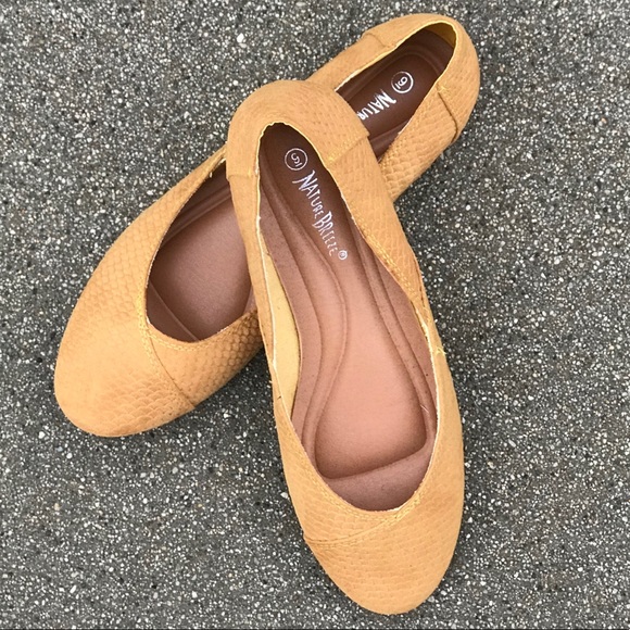 Nature Breeze Mustard Round Toe Ballerina FLAT - Picture 4 of 7